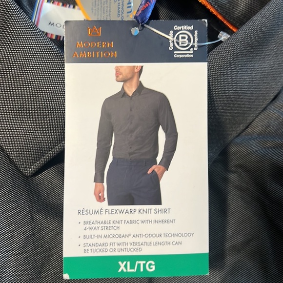 Modern Ambition Men‘s Knit Dress Shirt | XL - Picture 5 of 8